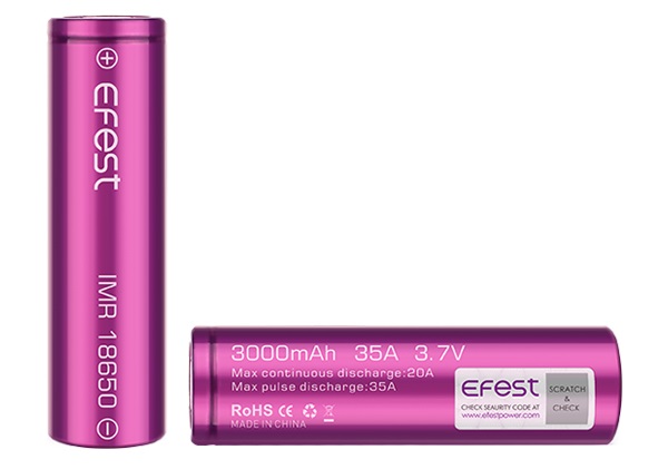 Bateria Efest IMR 18650 3000mAh - 35 A