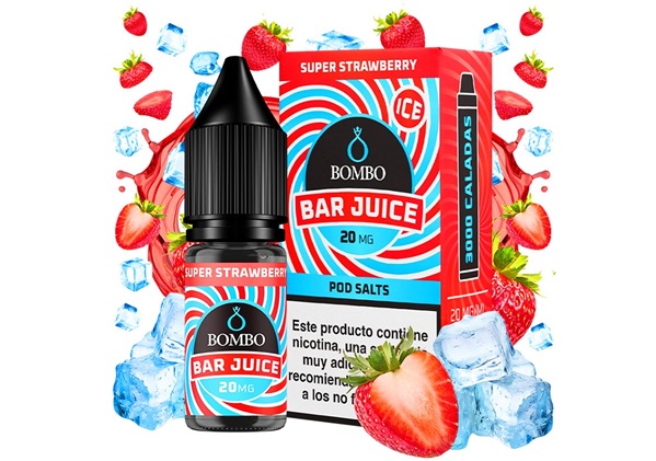 Bombo Bar Super Srawberry Ice 10ml Nic Salts