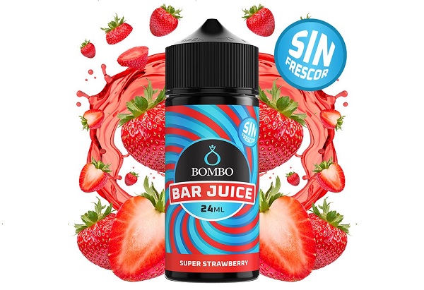 Bombo Bar Super Strawberry SIN Frescor 24ml Long Fill