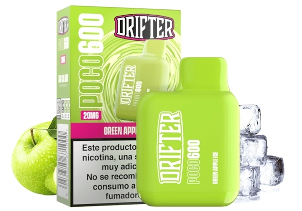 Desechable Drifter 600 Green Apple Ice 20mg