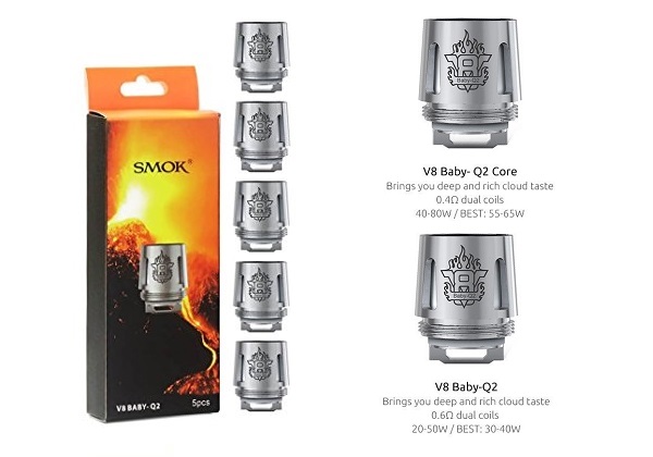 Resistencias Smok TFV8 Baby  Q2 (0.4ohm-0.6ohm)