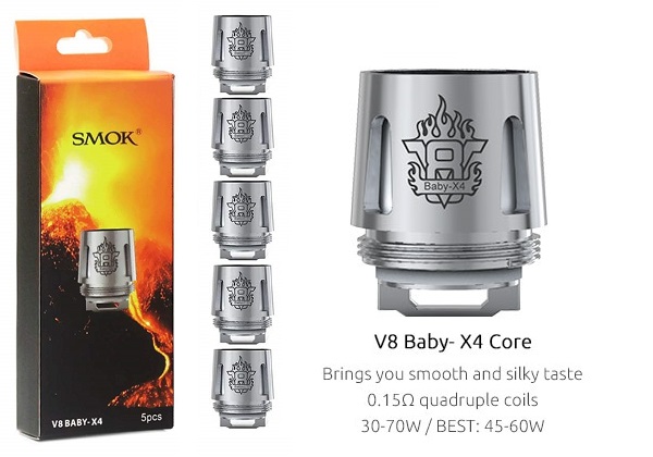 Resistencias Smok TFV8 Baby X4 (0.15ohm)