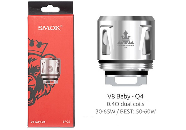 Resistencias Smok TFV8 Baby  Q4 (0.4ohm)