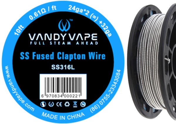 3m Vandy vape SS316 Fused Clapton Wire