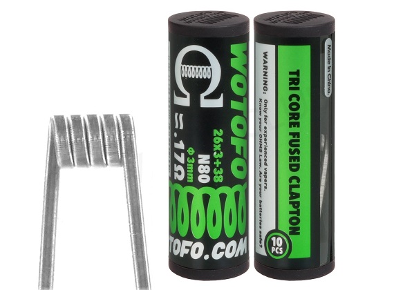 10 x Wotofo Tri core Fused Clapton Coils