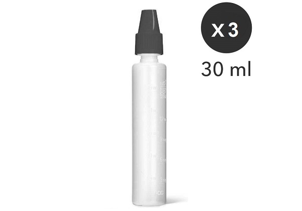 Empty Mixing graduated Bottles 30ml X3