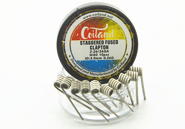 Coiland Staggered Fused Clapton Ni80 10pcs/pack 0.26 oHm