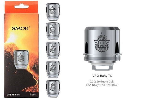 Atomizers head TFV8 Baby T6 (0.20hm)